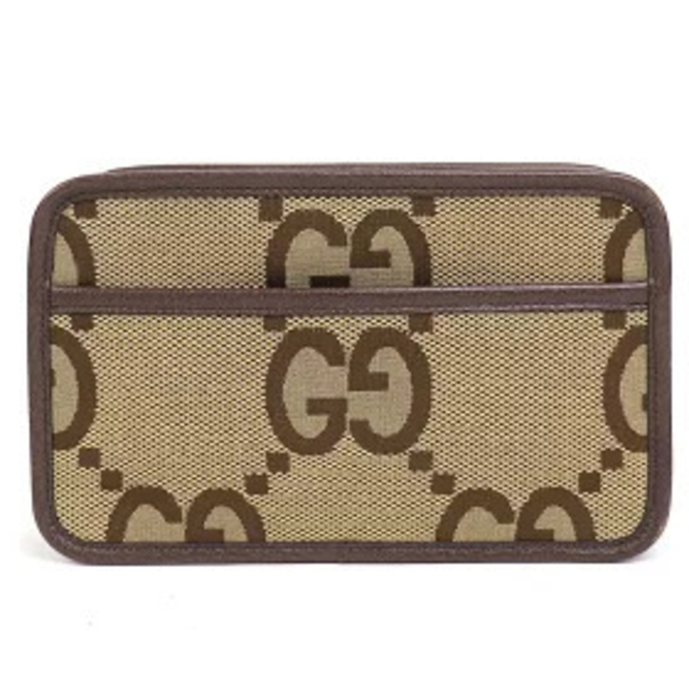 Gucci Jumbo GG Bag Canvas Camel Brown Shoulder Crossbody MESSENGER - Picture 2 of 13